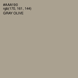 #AAA190 - Gray Olive Color Image
